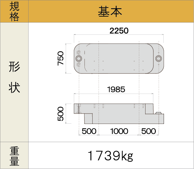 H型（自在R連続基礎）画像