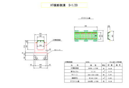 HT横断側溝-300