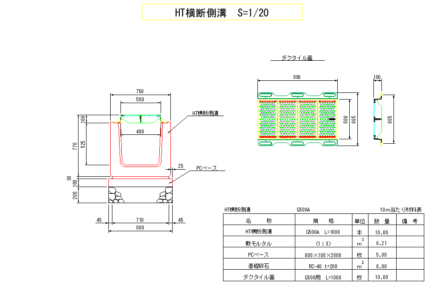 HT横断側溝-500
