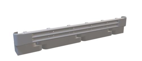 自在R連続基礎 N型 ガードレール付３D