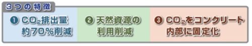 環境配慮型コンクリートの特長